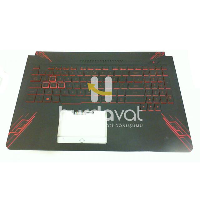 Asus TUF Gaming Oyun Bilgisayarı FX80 FX80G FX504 FX504G FX504GE FX540GM Üst Kasa Orijinal Işıklı Klavye Türkçe Q Klavye Palmrest 3BBKLTAJNL0 - sk4505