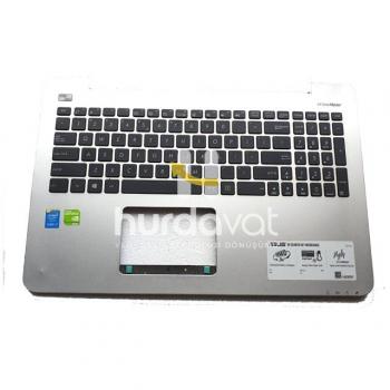 Asus X556 R56CM R558U Palmrest Üst Klavye Kasası Klavye Keyboard 15.6 Uyumlu Gümüş Üst Kasa 13N0-SGA0821 - sk4242