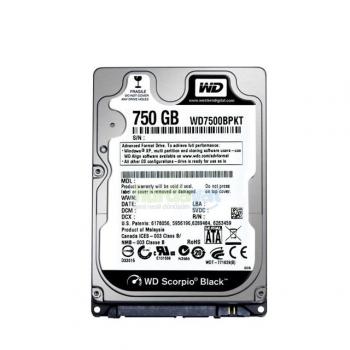 750 GB Western Digital Scorpio Black 7200 RPM WD7500BPKT