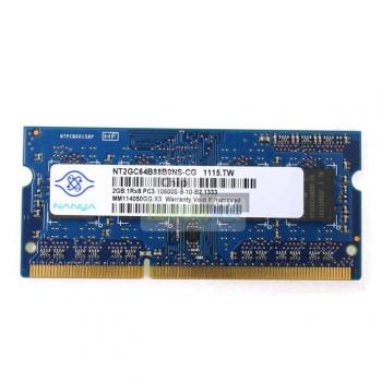 Dell Nanya 2GB DDR3 Notebook Ram 1RX8 PC3-10600S-9 10-B2 1333 MHZ