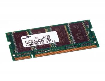 Samsung 512 MB DDR Pc 2700s Notebook Ram